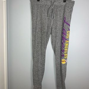 Grey Lakers sweatpants